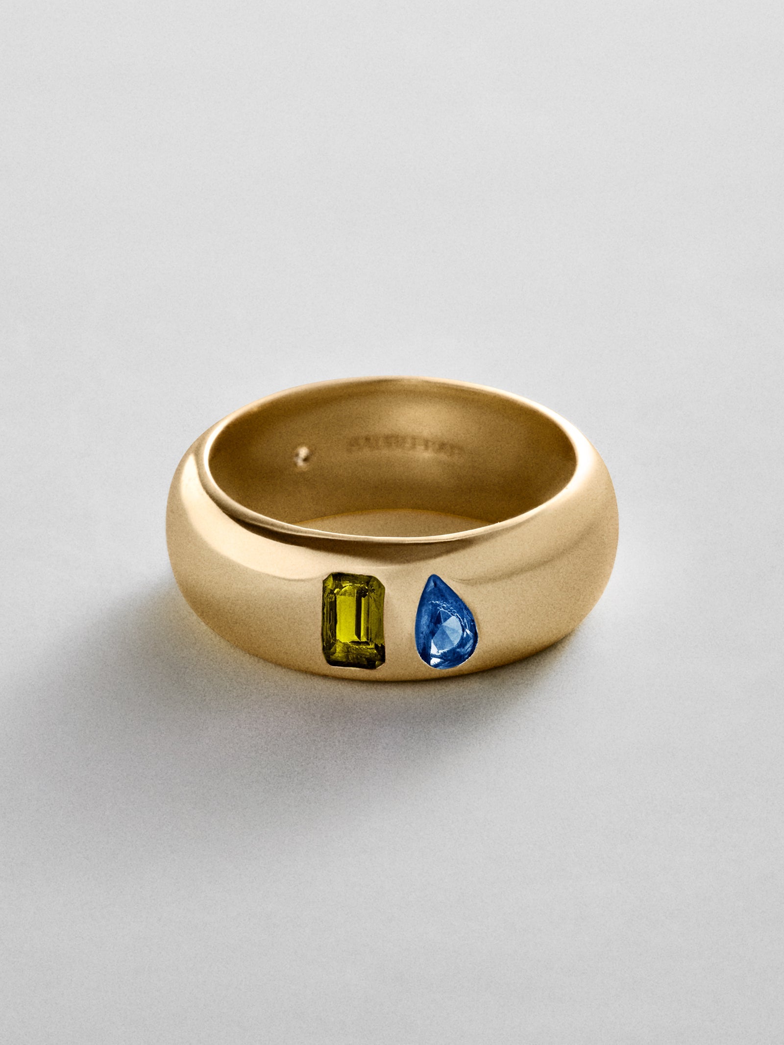 Multi-Stone Puffy Custom Birthstone Ring - Gold