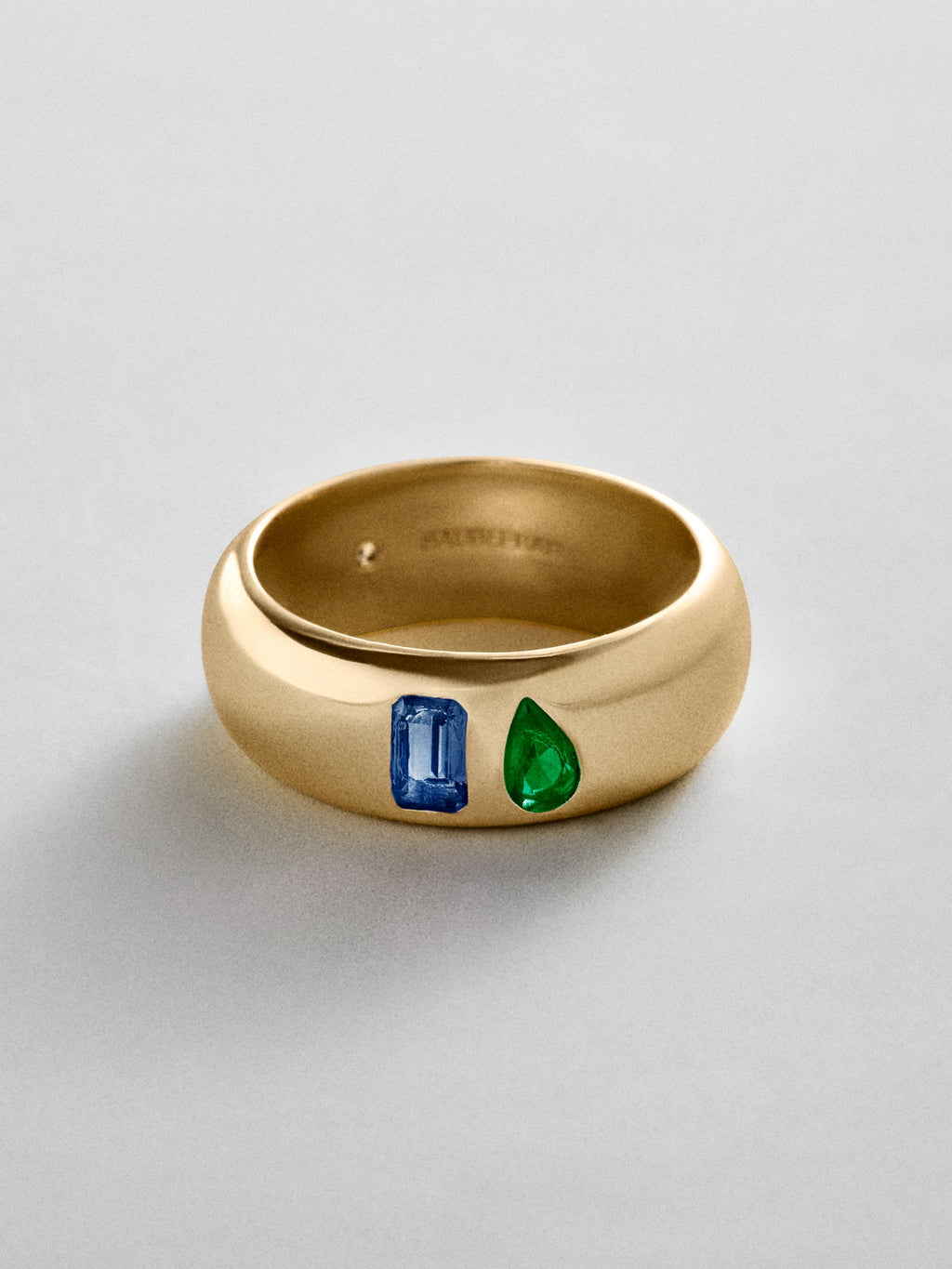 Multi-Stone Puffy Custom Birthstone Ring - Gold