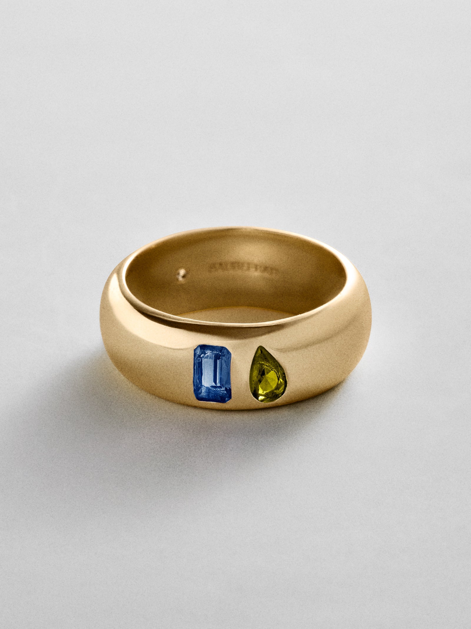 Multi-Stone Puffy Custom Birthstone Ring - Gold
