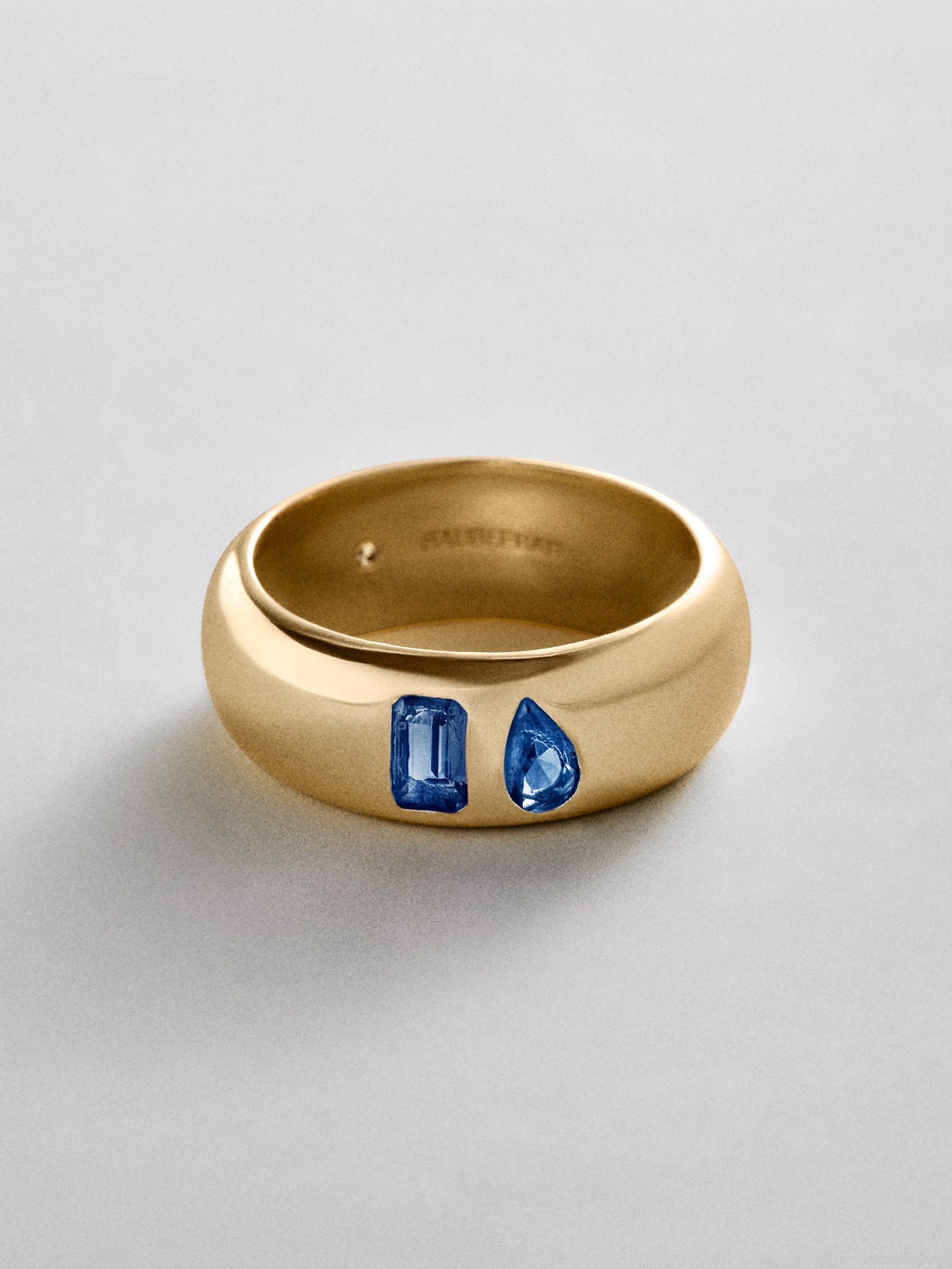 Multi-Stone Puffy Custom Birthstone Ring - Gold