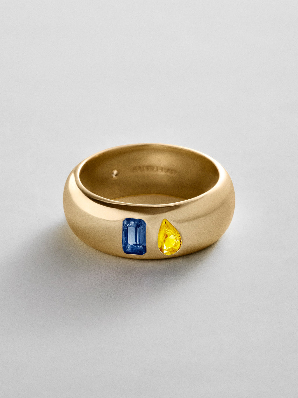 Multi-Stone Puffy Custom Birthstone Ring - Gold