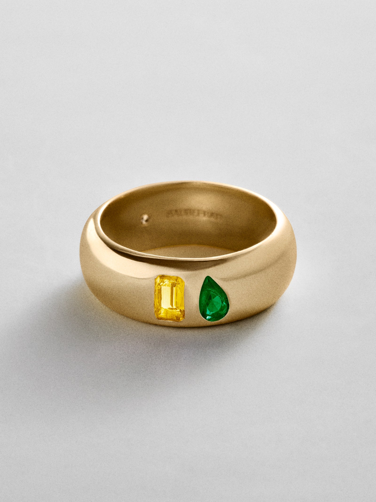 Multi-Stone Puffy Custom Birthstone Ring - Gold