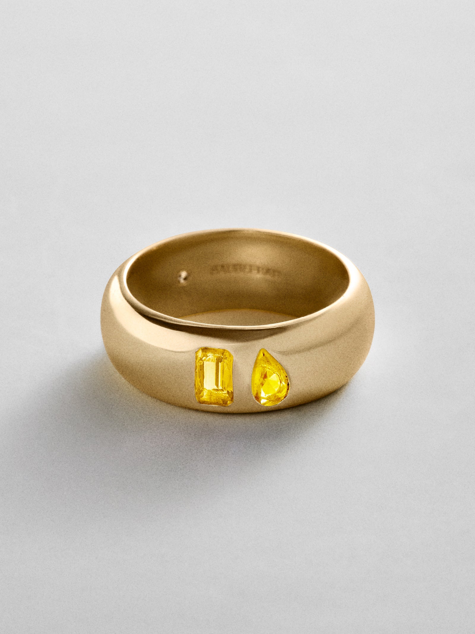 Multi-Stone Puffy Custom Birthstone Ring - Gold