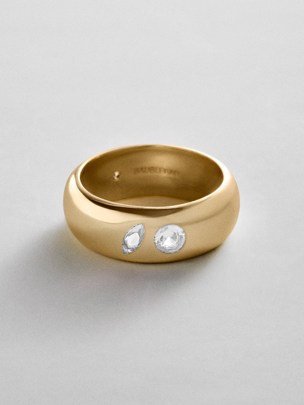 Multi-Stone Puffy Custom Birthstone Ring - Gold