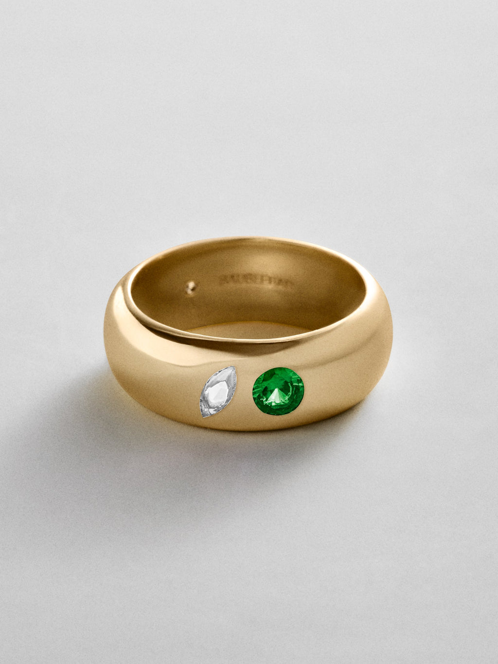 Multi-Stone Puffy Custom Birthstone Ring - Gold