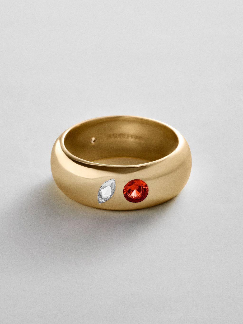 Multi-Stone Puffy Custom Birthstone Ring - Gold