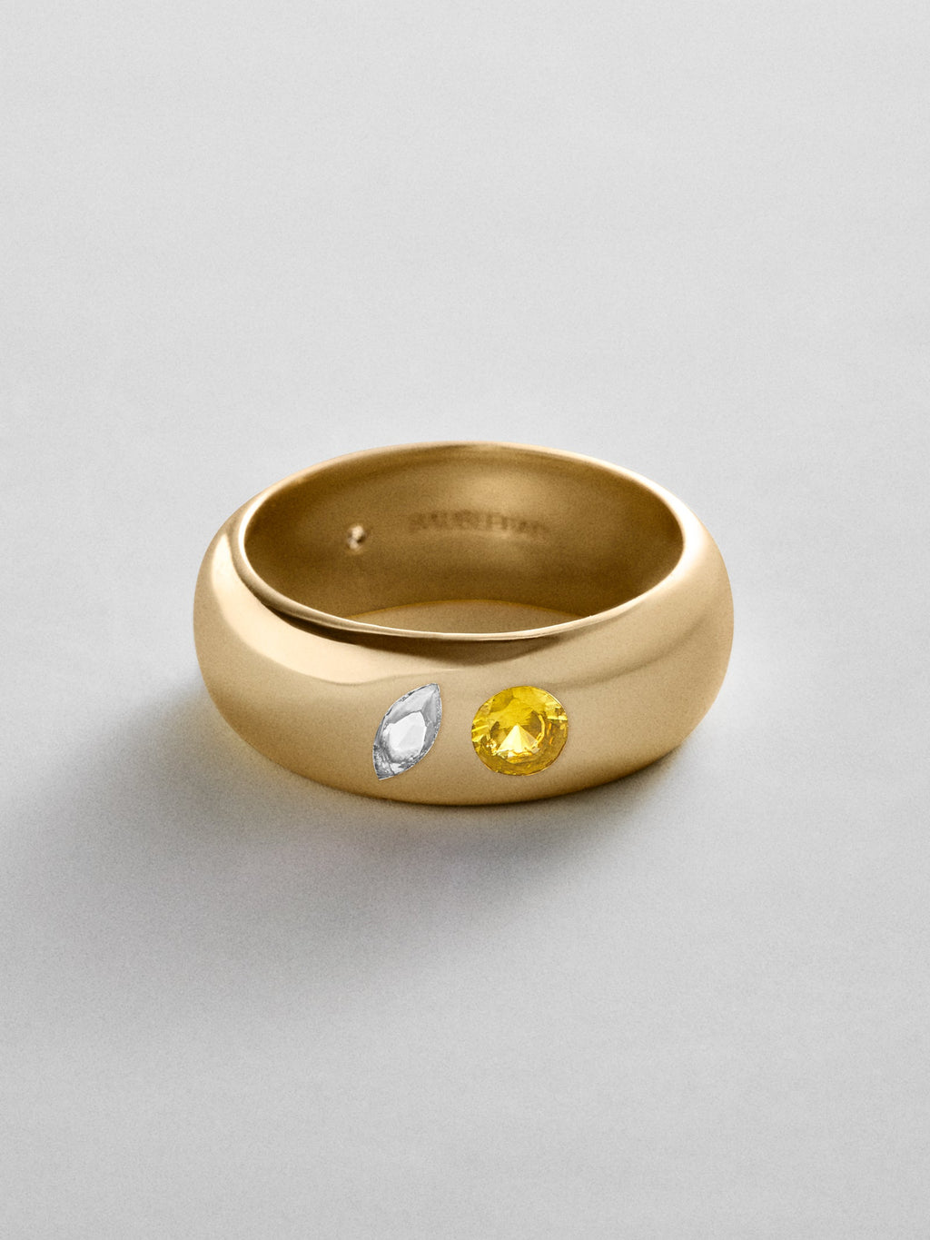 Multi-Stone Puffy Custom Birthstone Ring - Gold