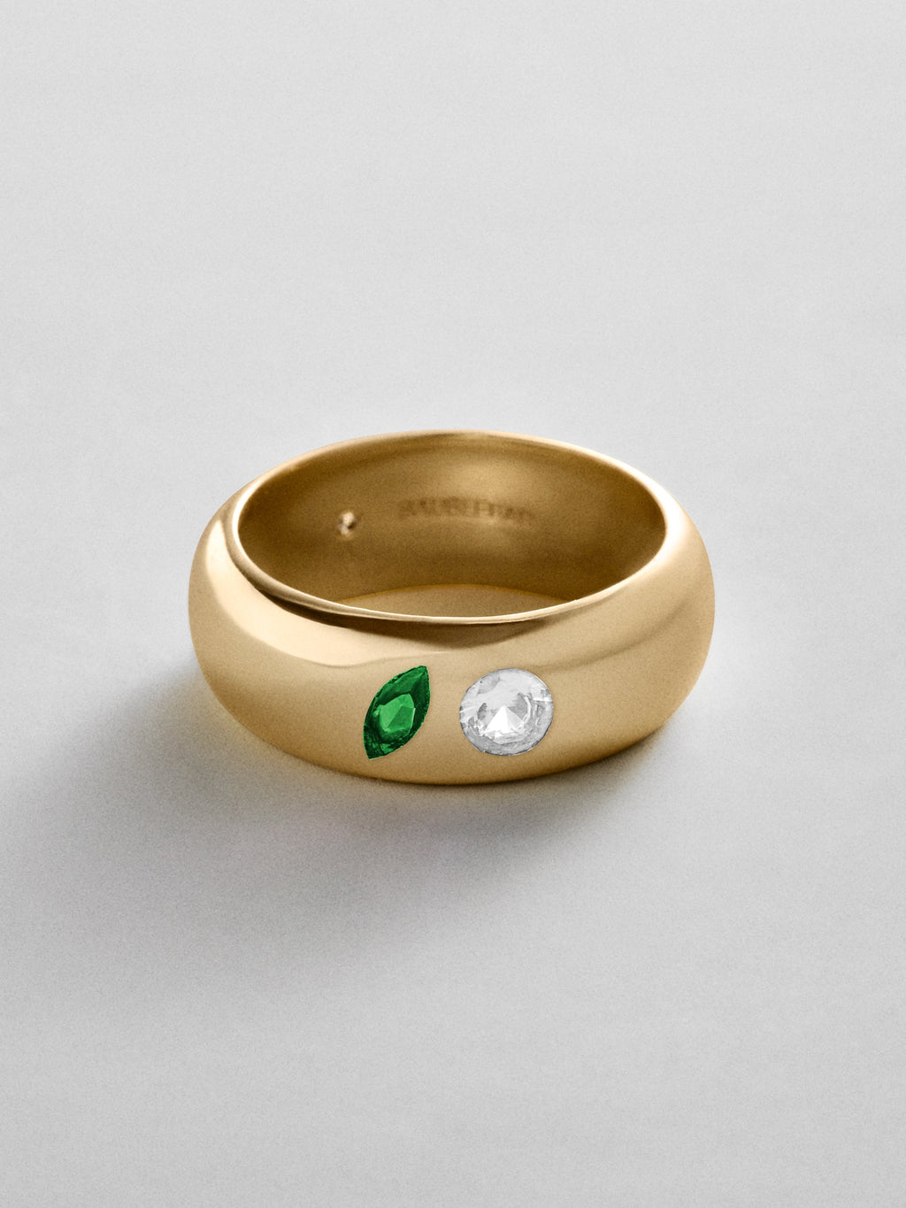 Multi-Stone Puffy Custom Birthstone Ring - Gold