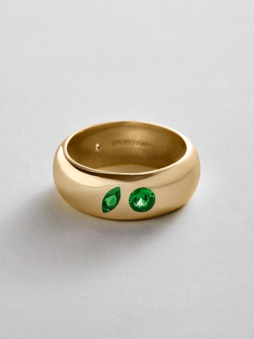 Multi-Stone Puffy Custom Birthstone Ring - Gold