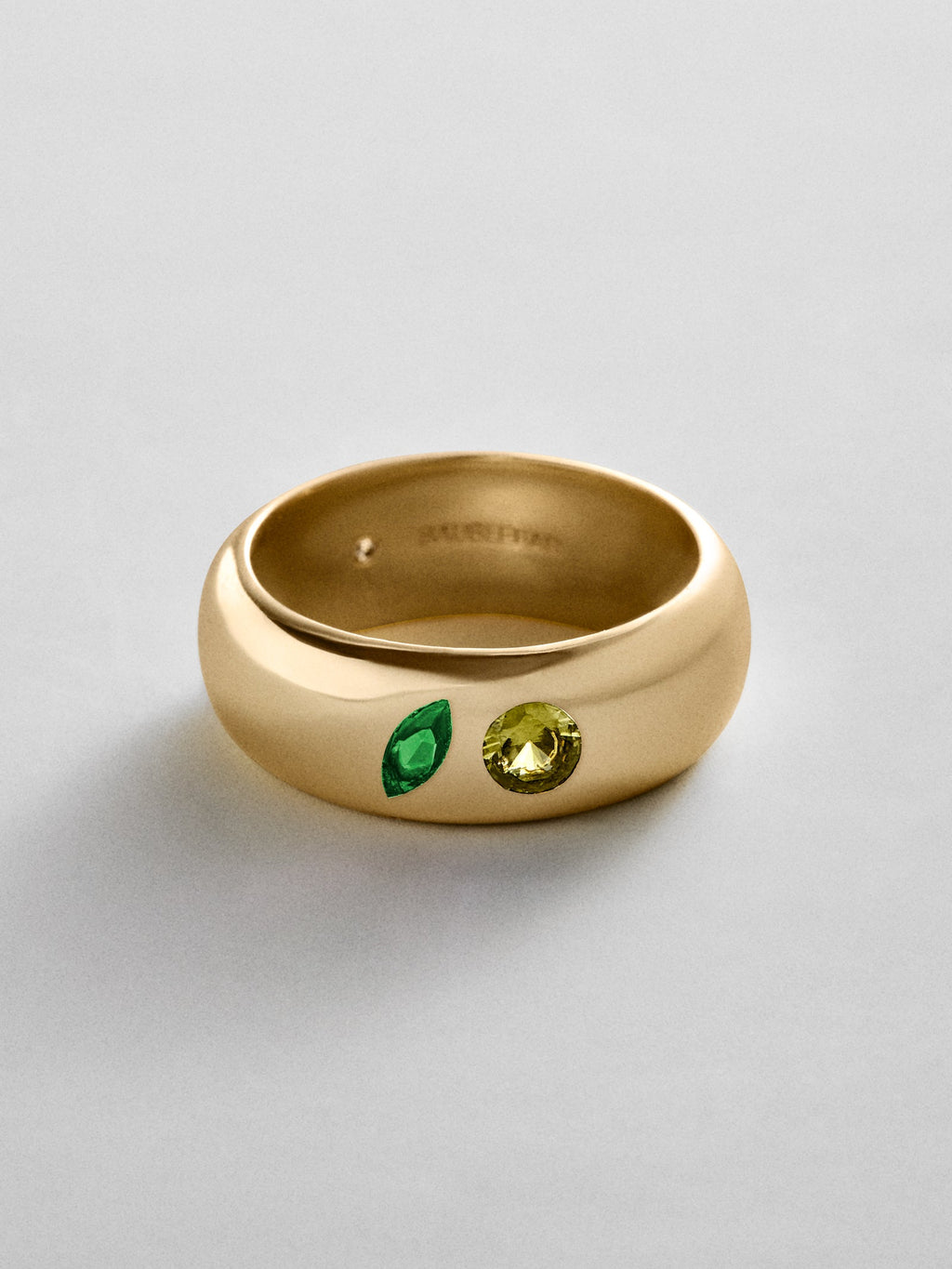 Multi-Stone Puffy Custom Birthstone Ring - Gold