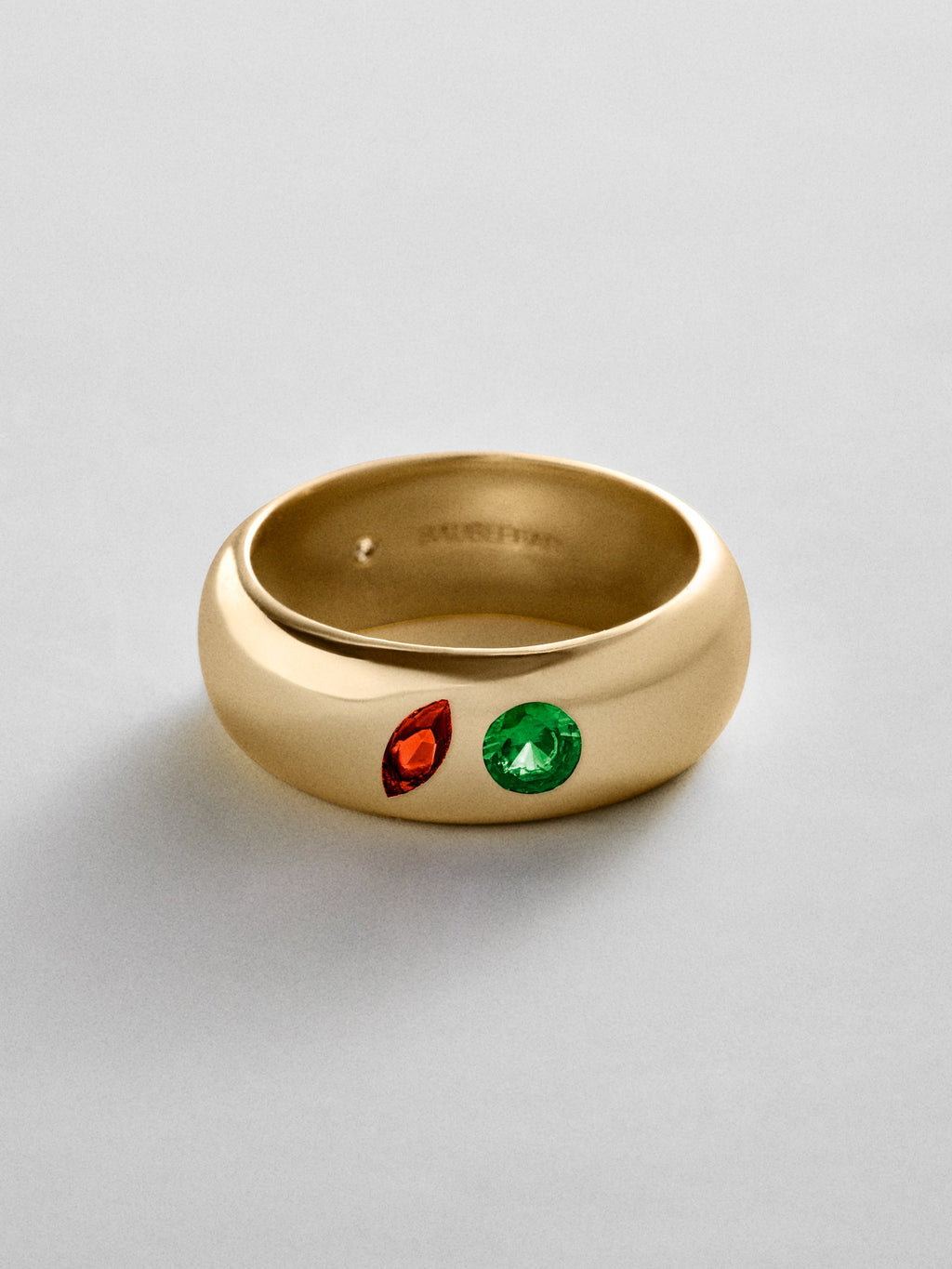 Multi-Stone Puffy Custom Birthstone Ring - Gold