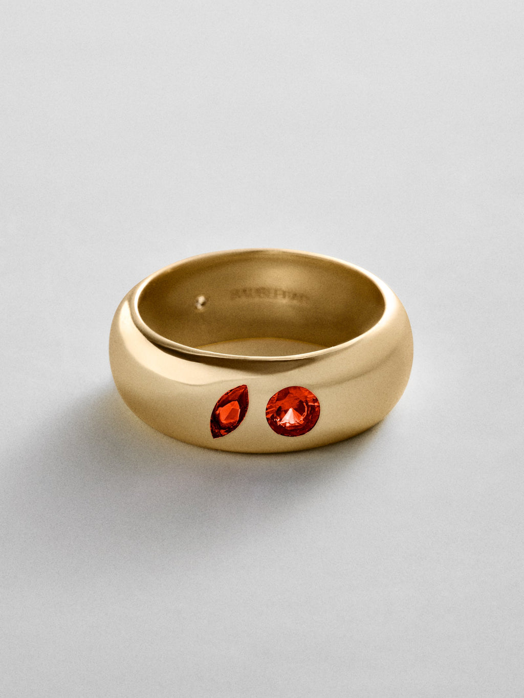 Multi-Stone Puffy Custom Birthstone Ring - Gold