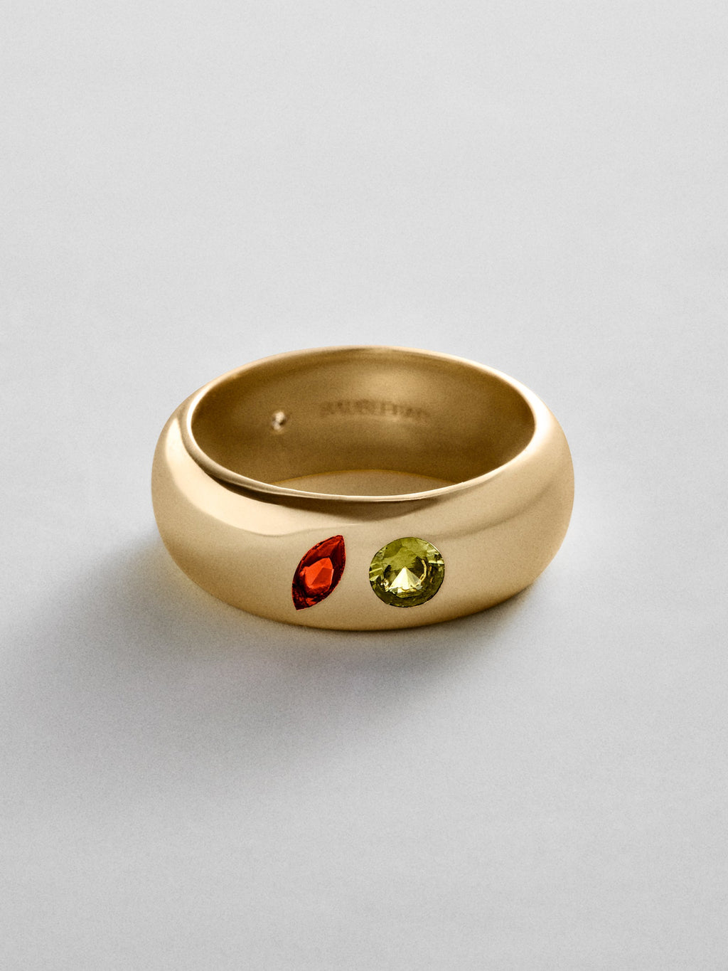 Multi-Stone Puffy Custom Birthstone Ring - Gold