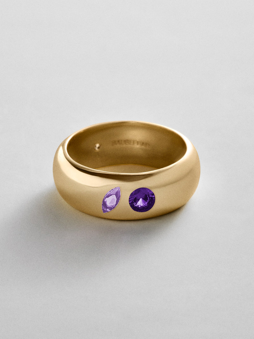 Multi-Stone Puffy Custom Birthstone Ring - Gold