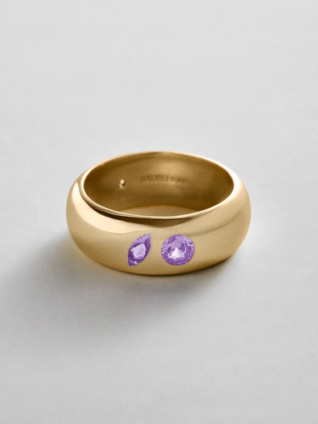 Multi-Stone Puffy Custom Birthstone Ring - Gold