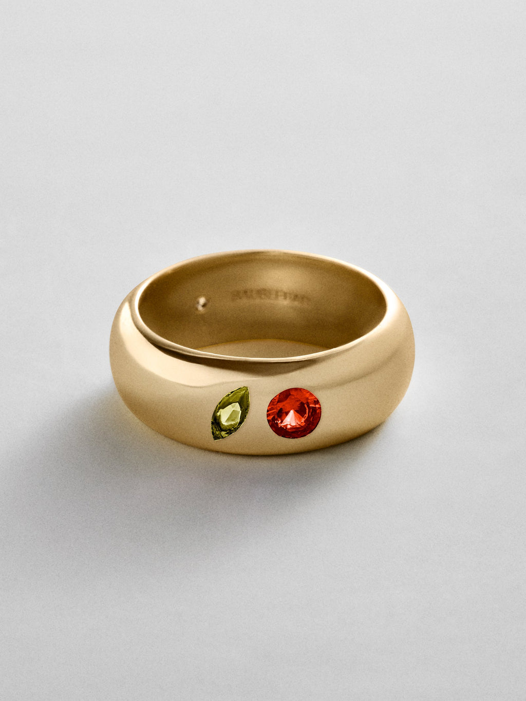 Multi-Stone Puffy Custom Birthstone Ring - Gold