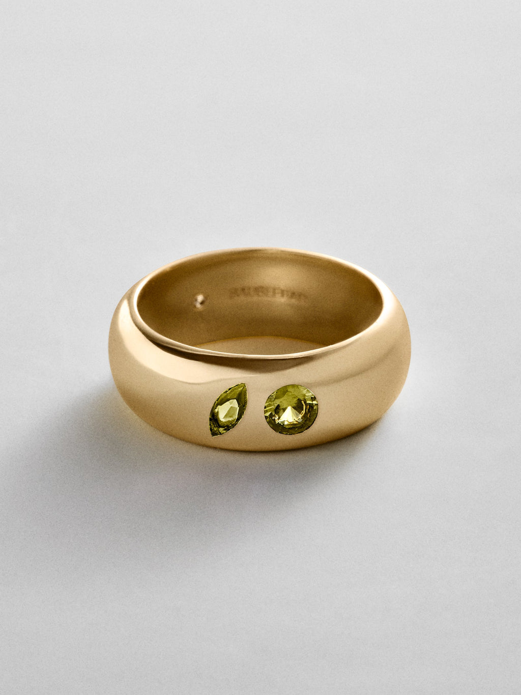 Multi-Stone Puffy Custom Birthstone Ring - Gold