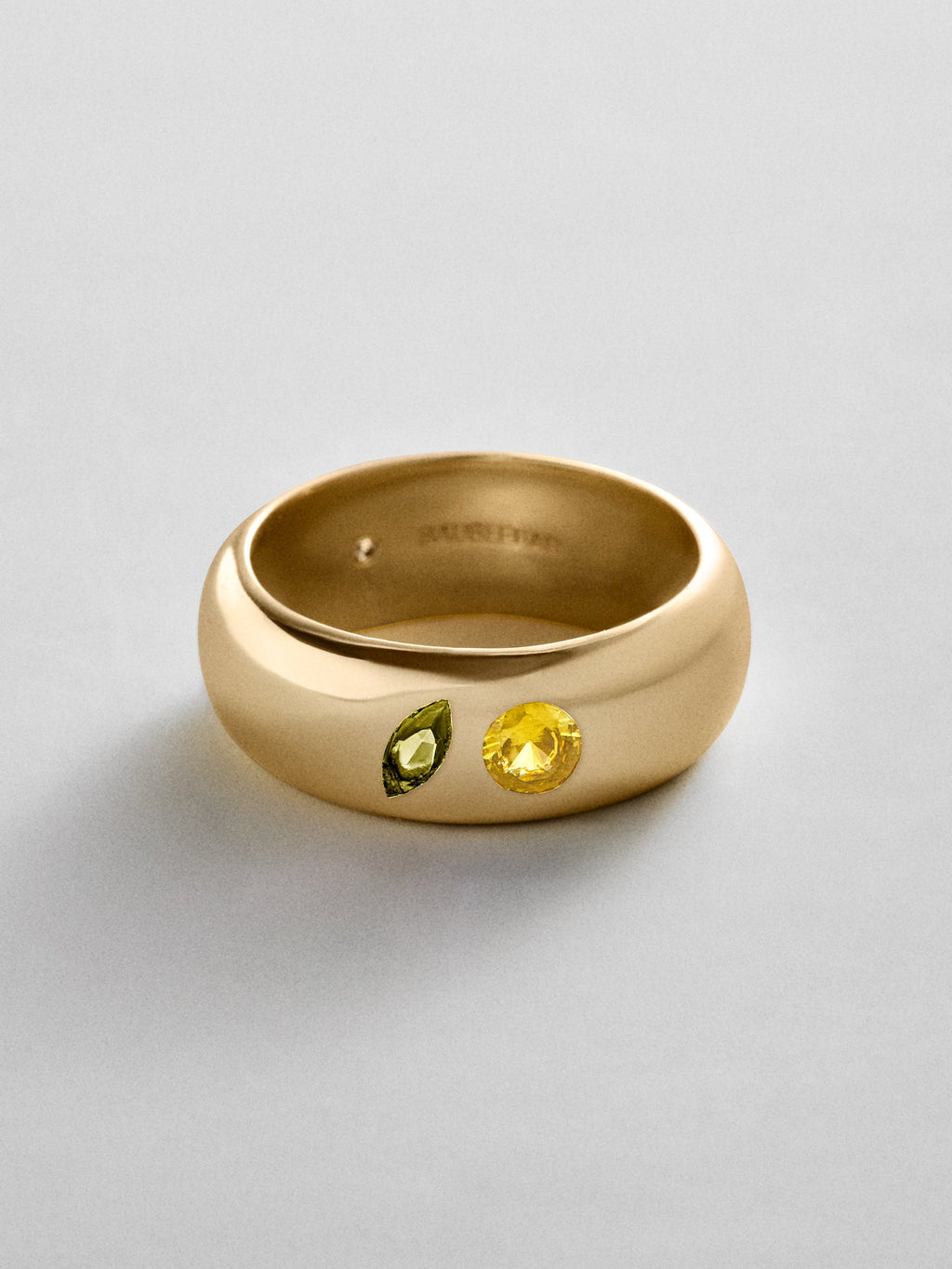 Multi-Stone Puffy Custom Birthstone Ring - Gold