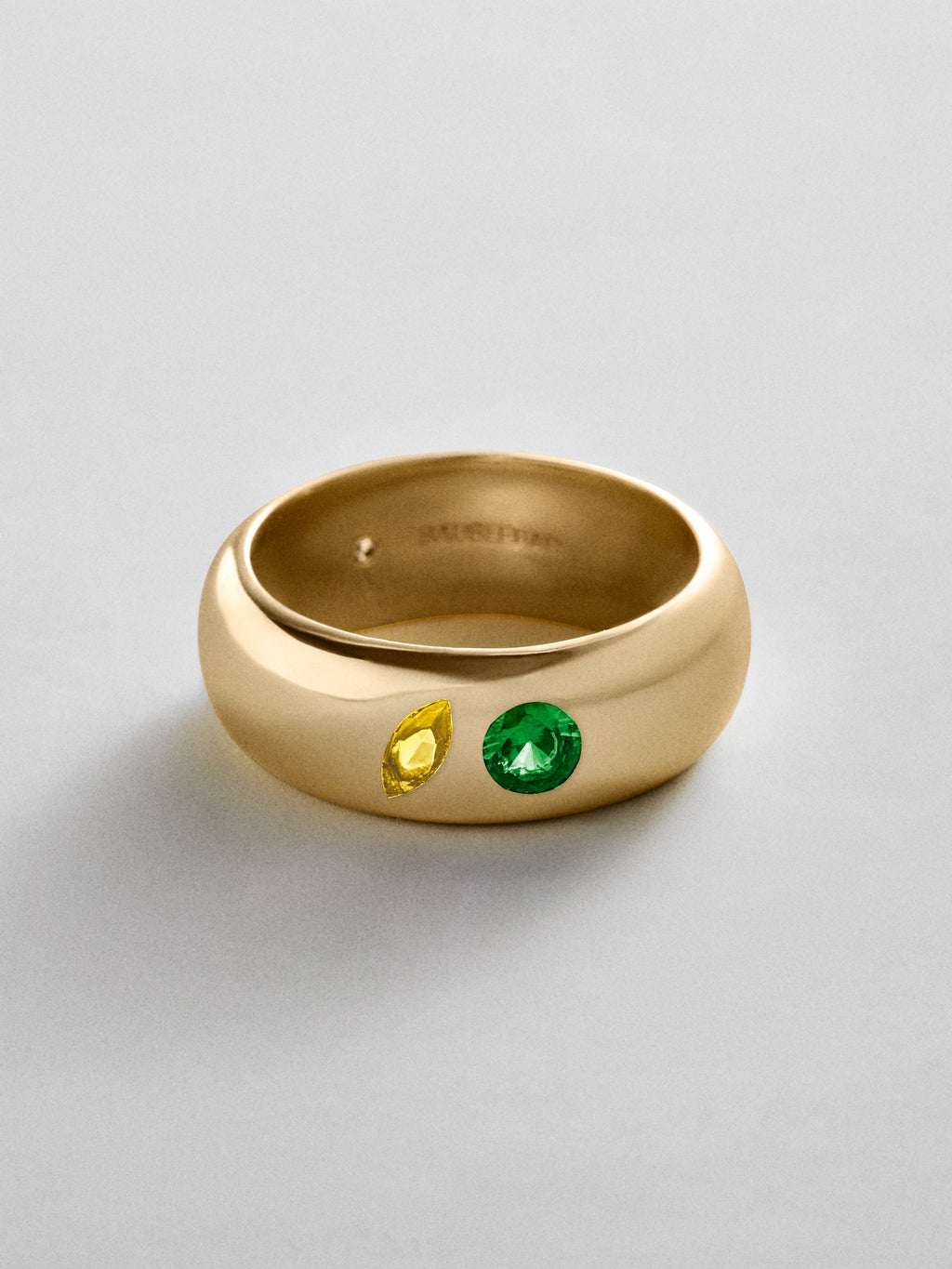 Multi-Stone Puffy Custom Birthstone Ring - Gold