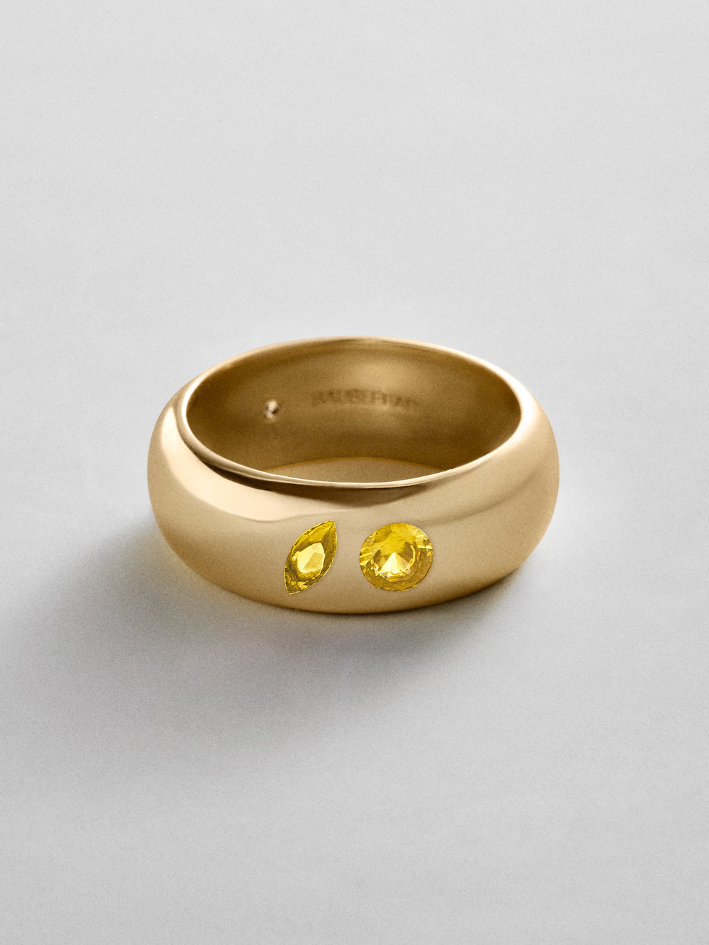 Multi-Stone Puffy Custom Birthstone Ring - Gold