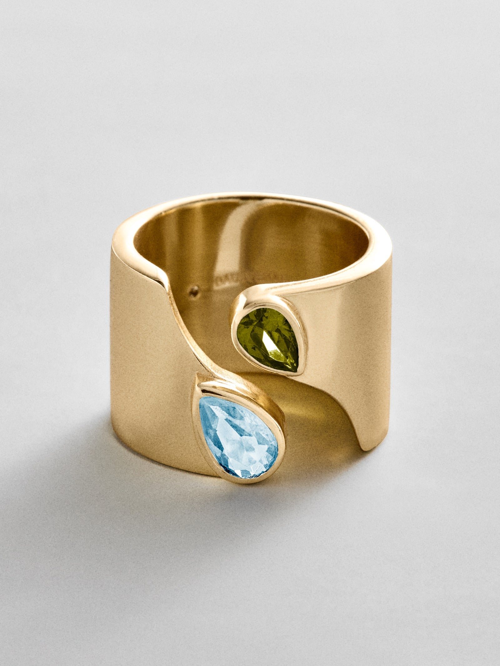 Open Band Custom Birthstone Ring  - Gold