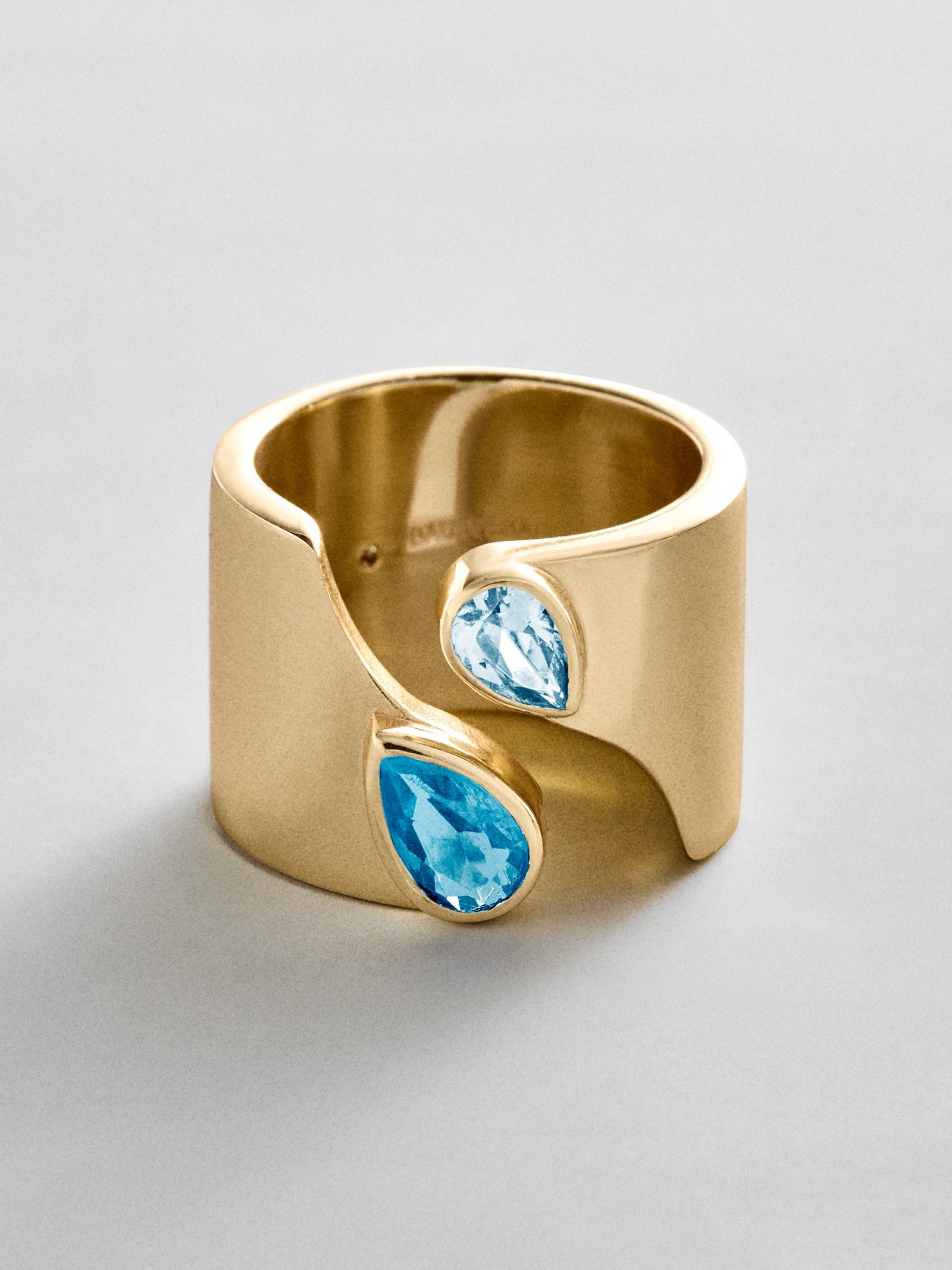 Open Band Custom Birthstone Ring  - Gold