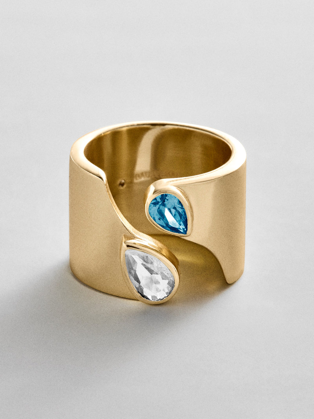 Open Band Custom Birthstone Ring  - Gold