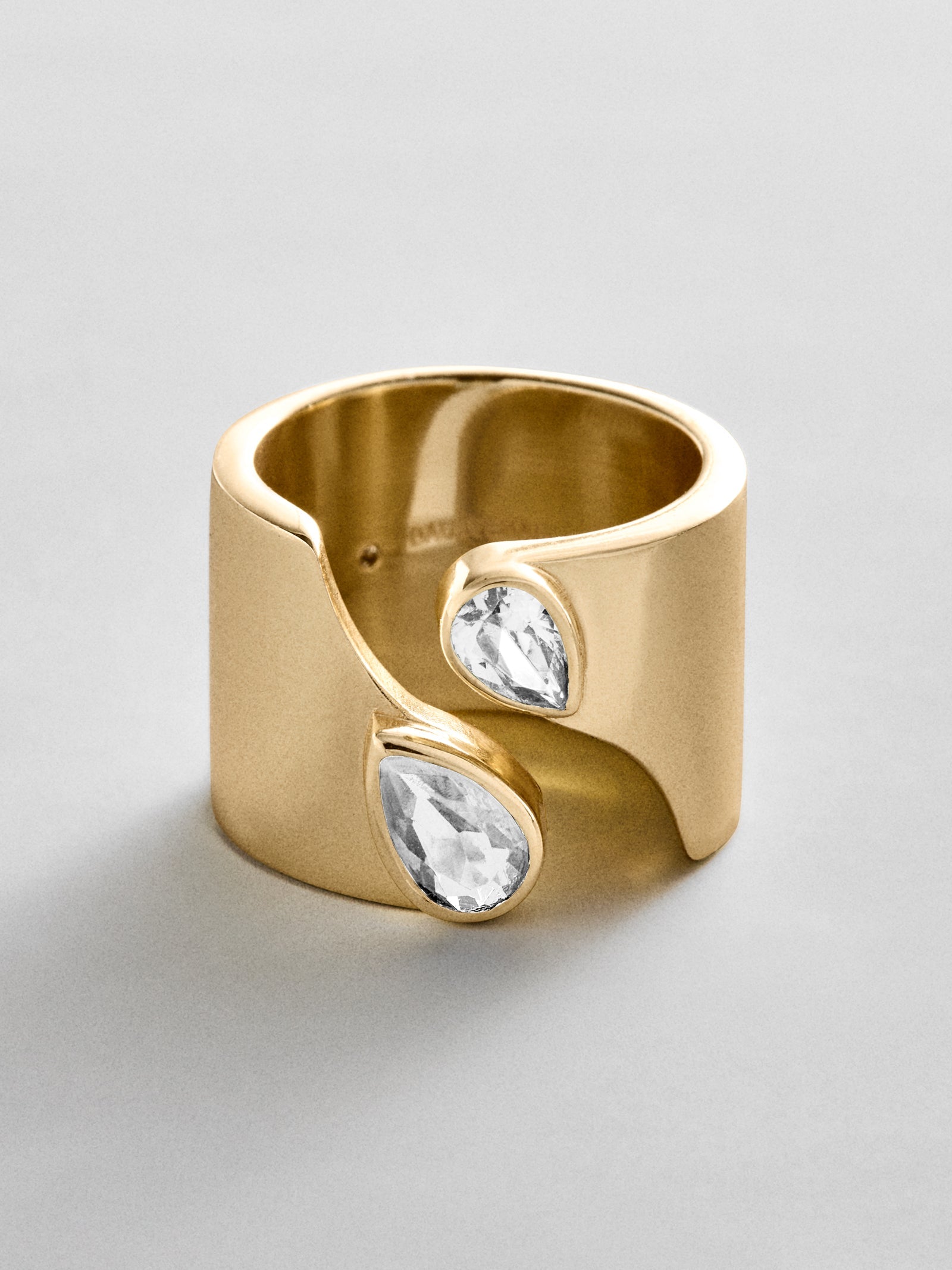 Open Band Custom Birthstone Ring  - Gold