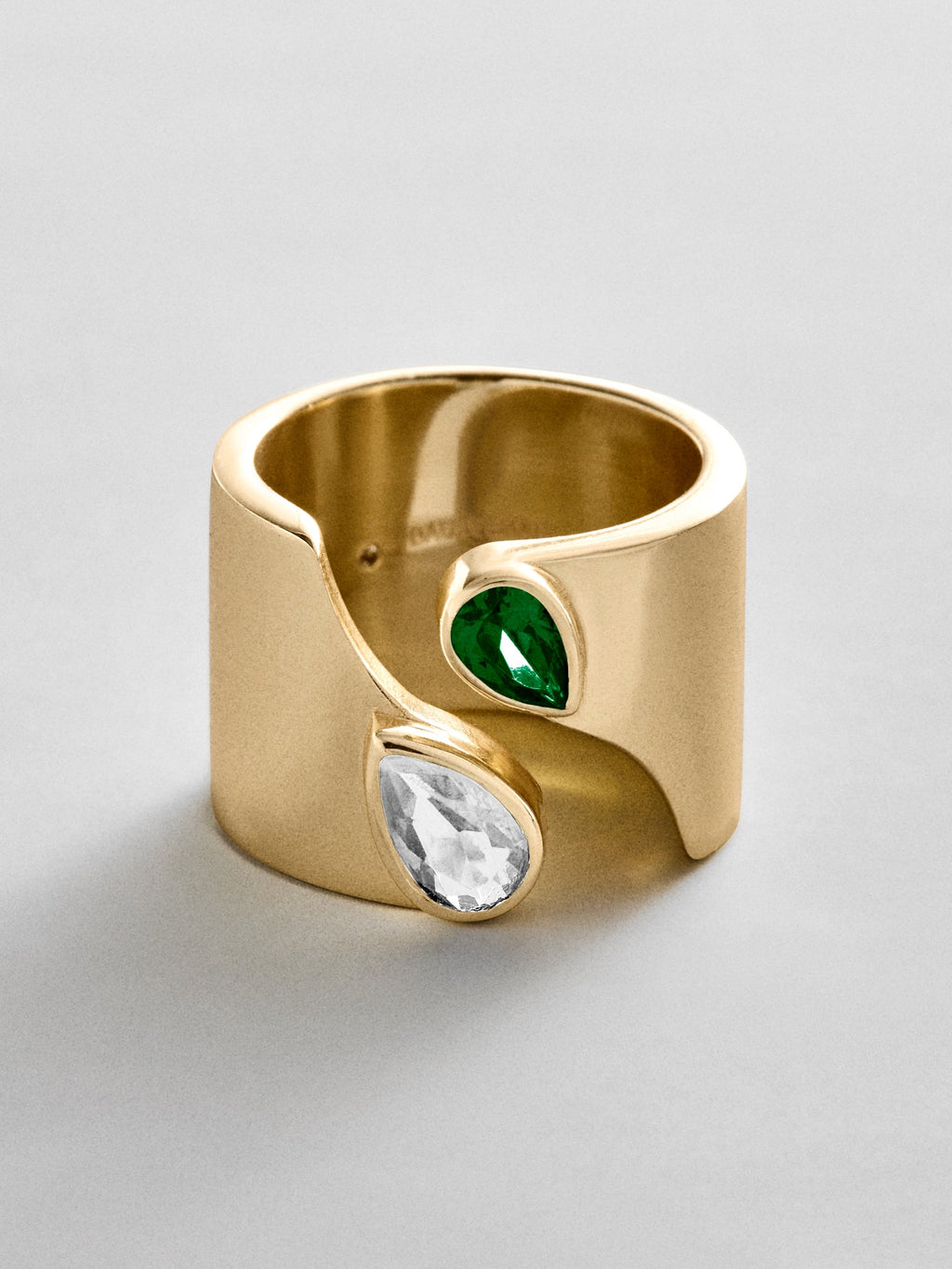 Open Band Custom Birthstone Ring  - Gold