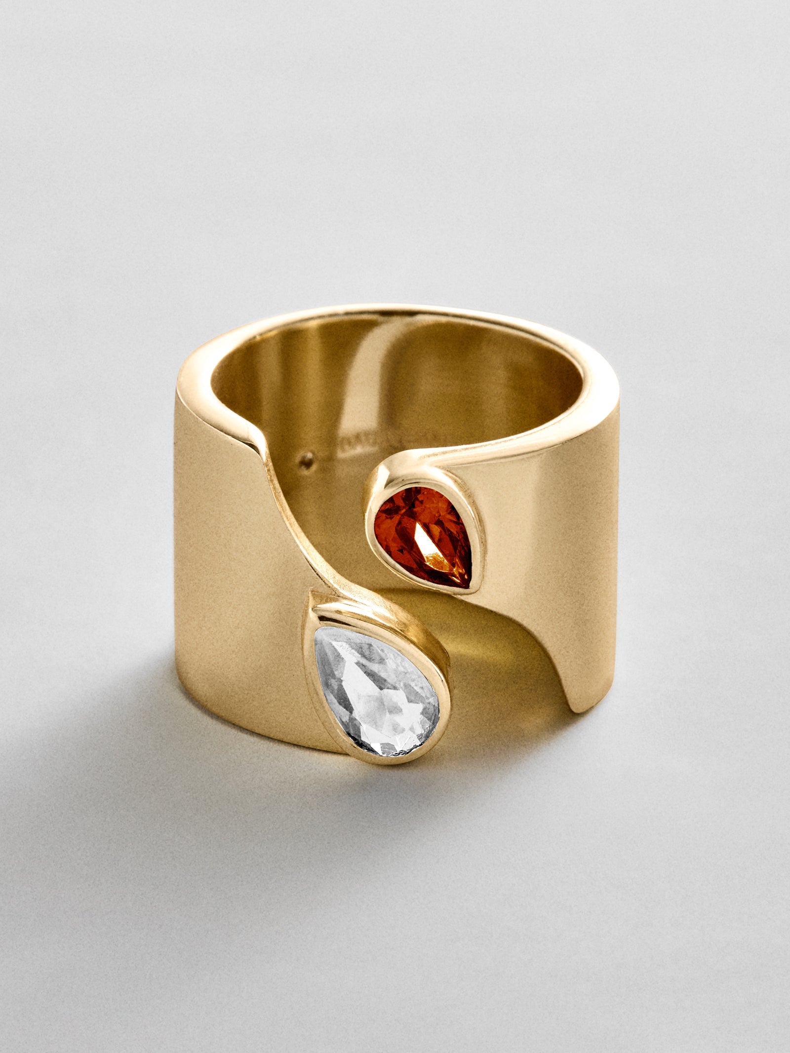 Open Band Custom Birthstone Ring  - Gold