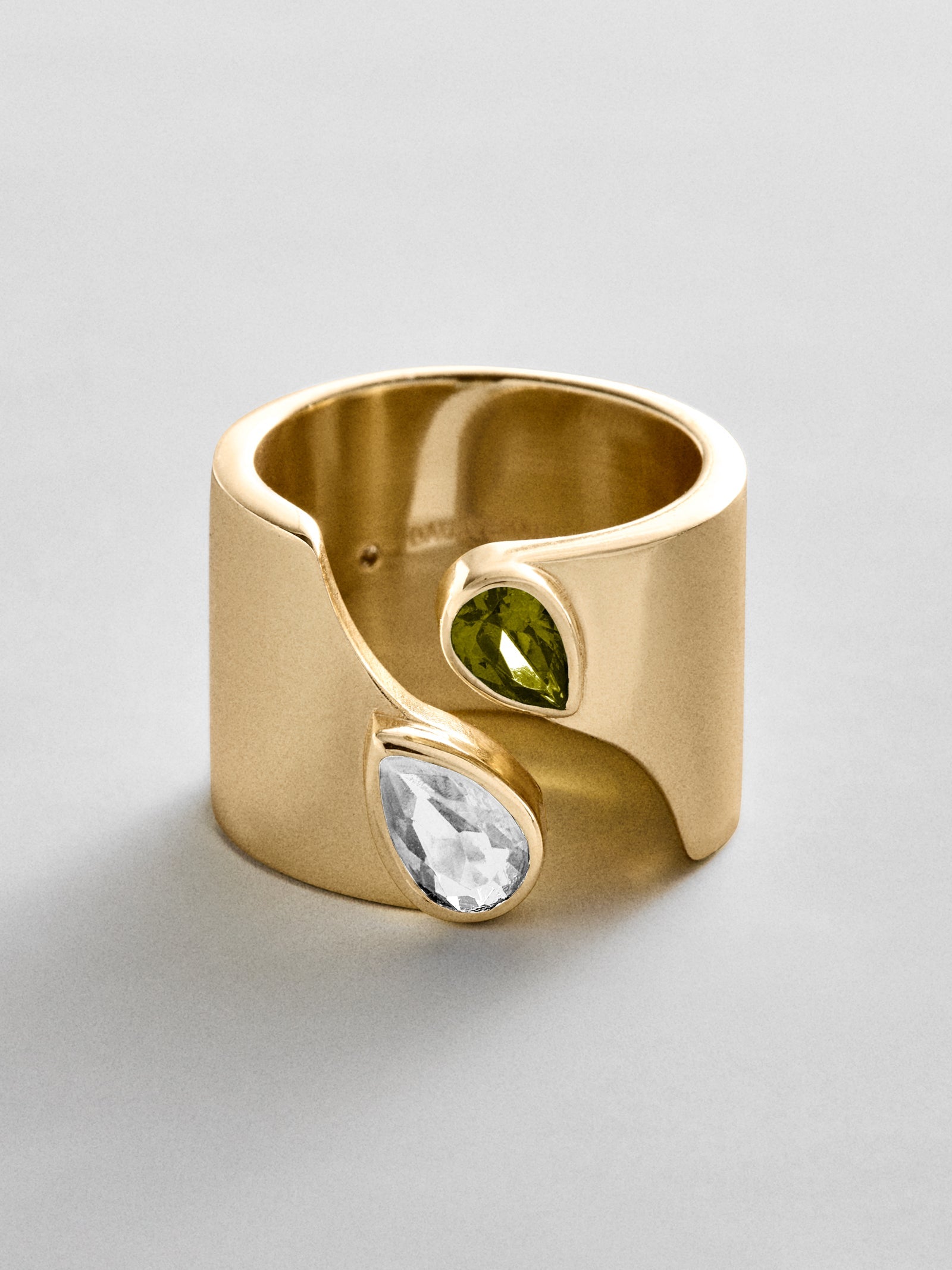 Open Band Custom Birthstone Ring  - Gold