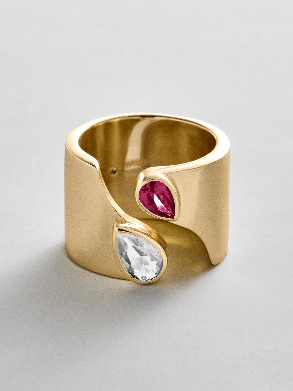 Open Band Custom Birthstone Ring  - Gold