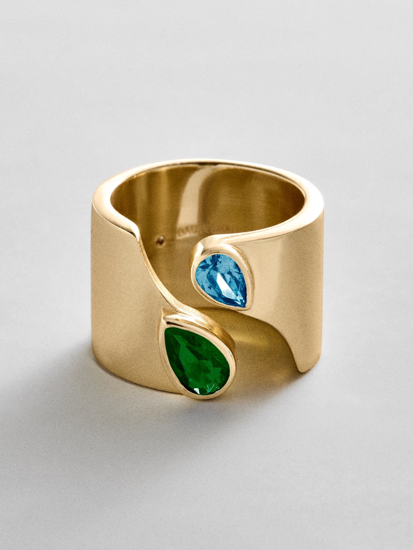 Open Band Custom Birthstone Ring  - Gold