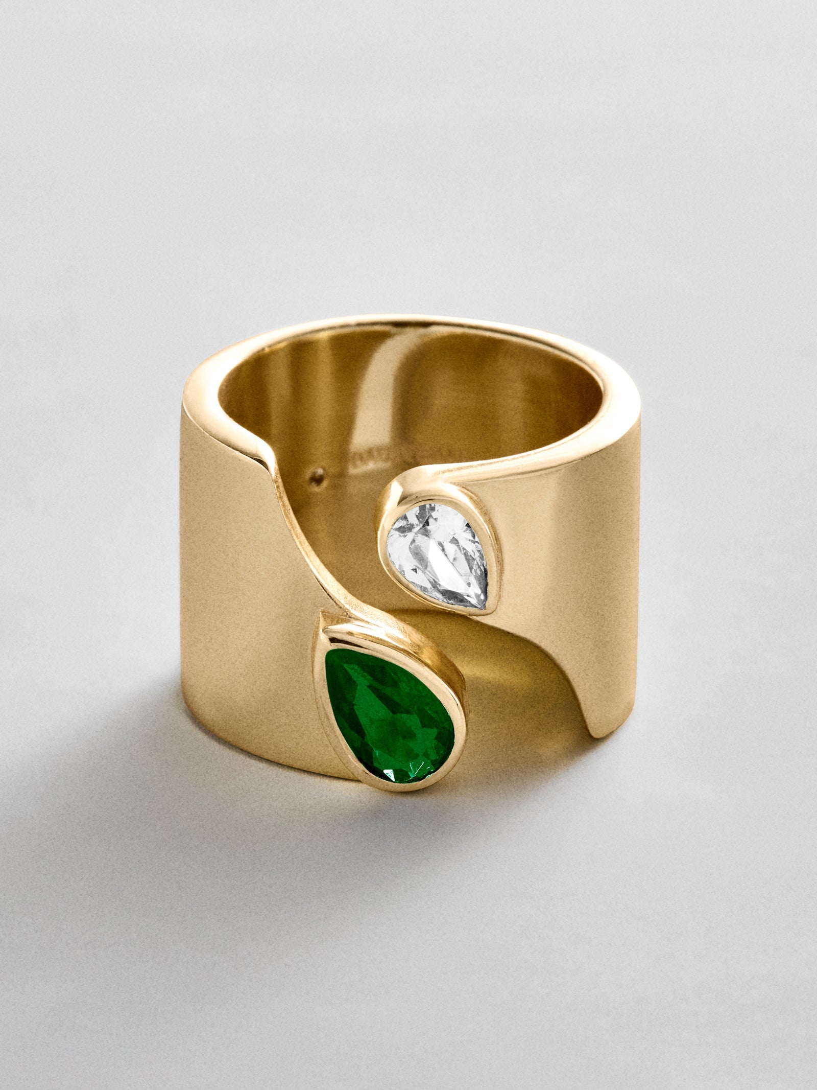 Open Band Custom Birthstone Ring  - Gold