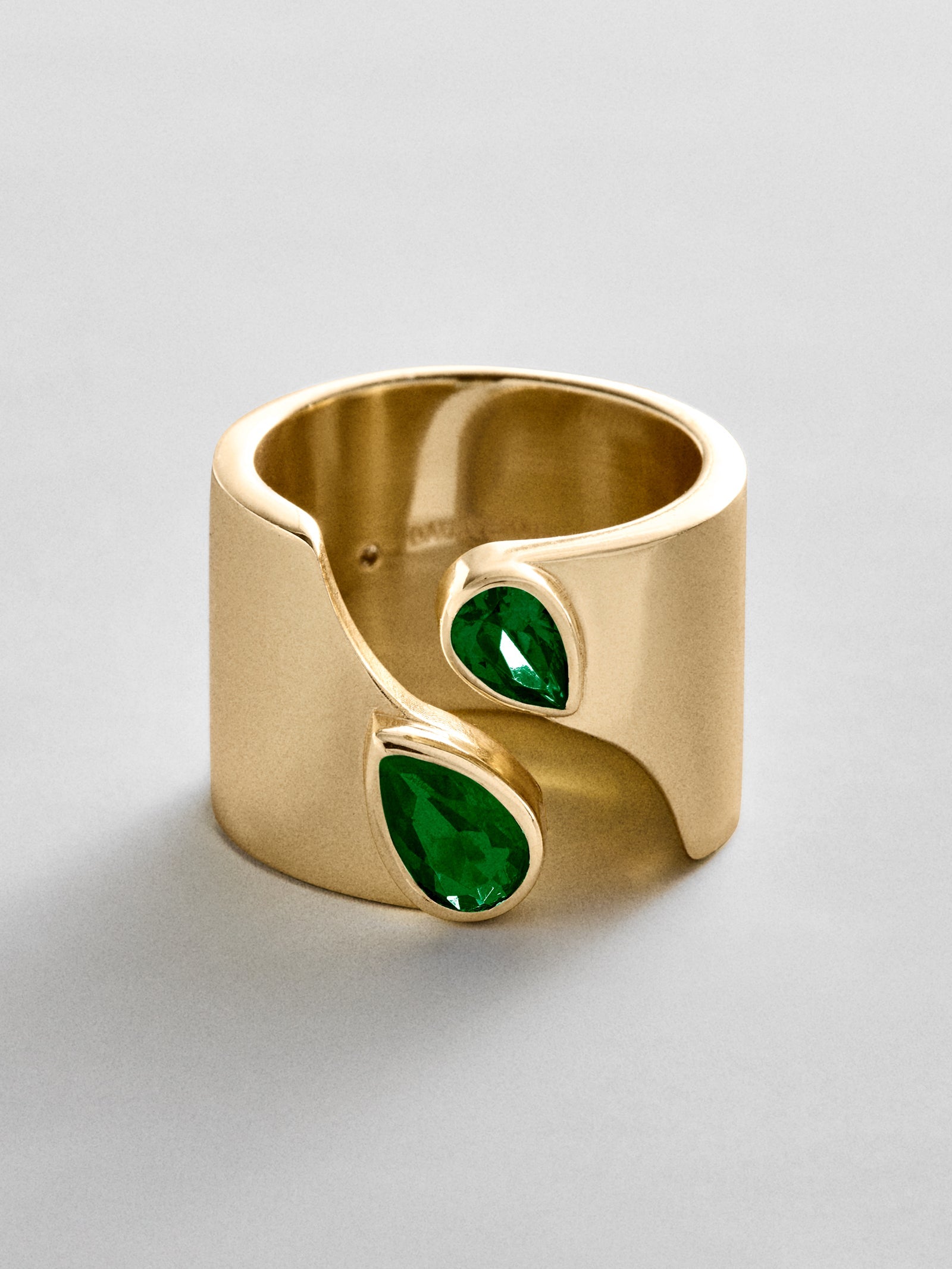 Open Band Custom Birthstone Ring  - Gold