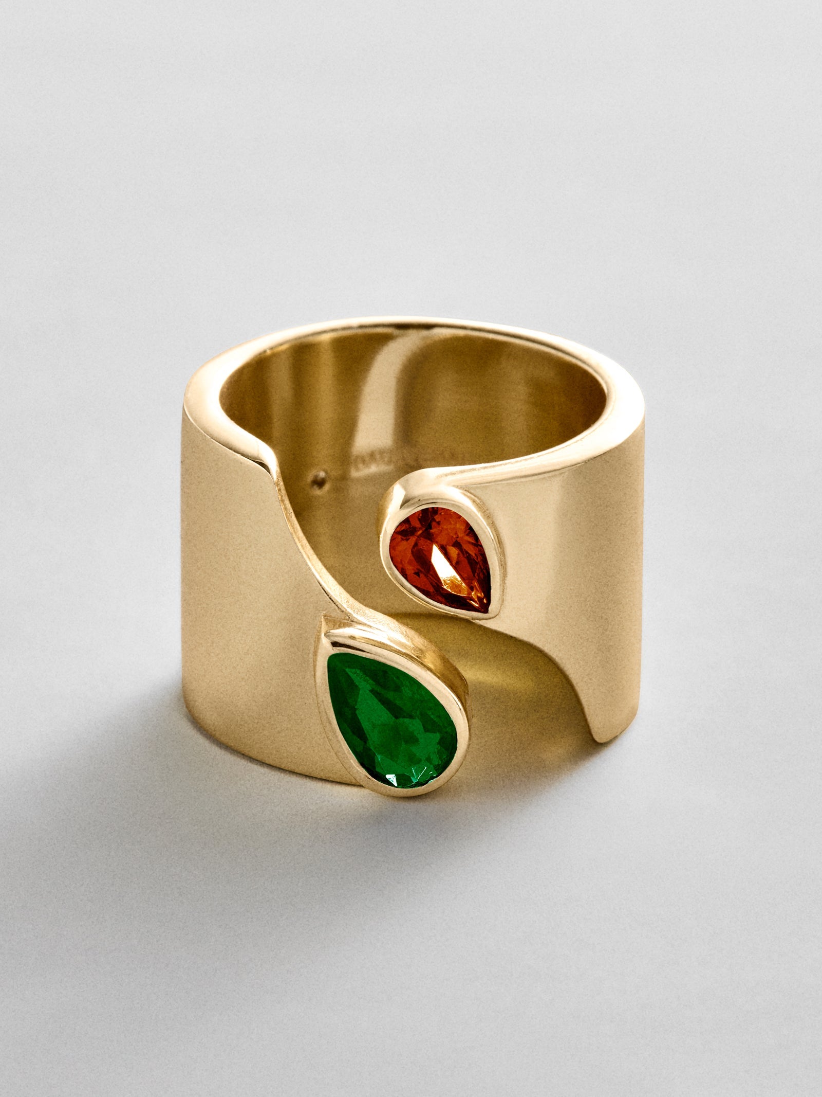 Open Band Custom Birthstone Ring  - Gold