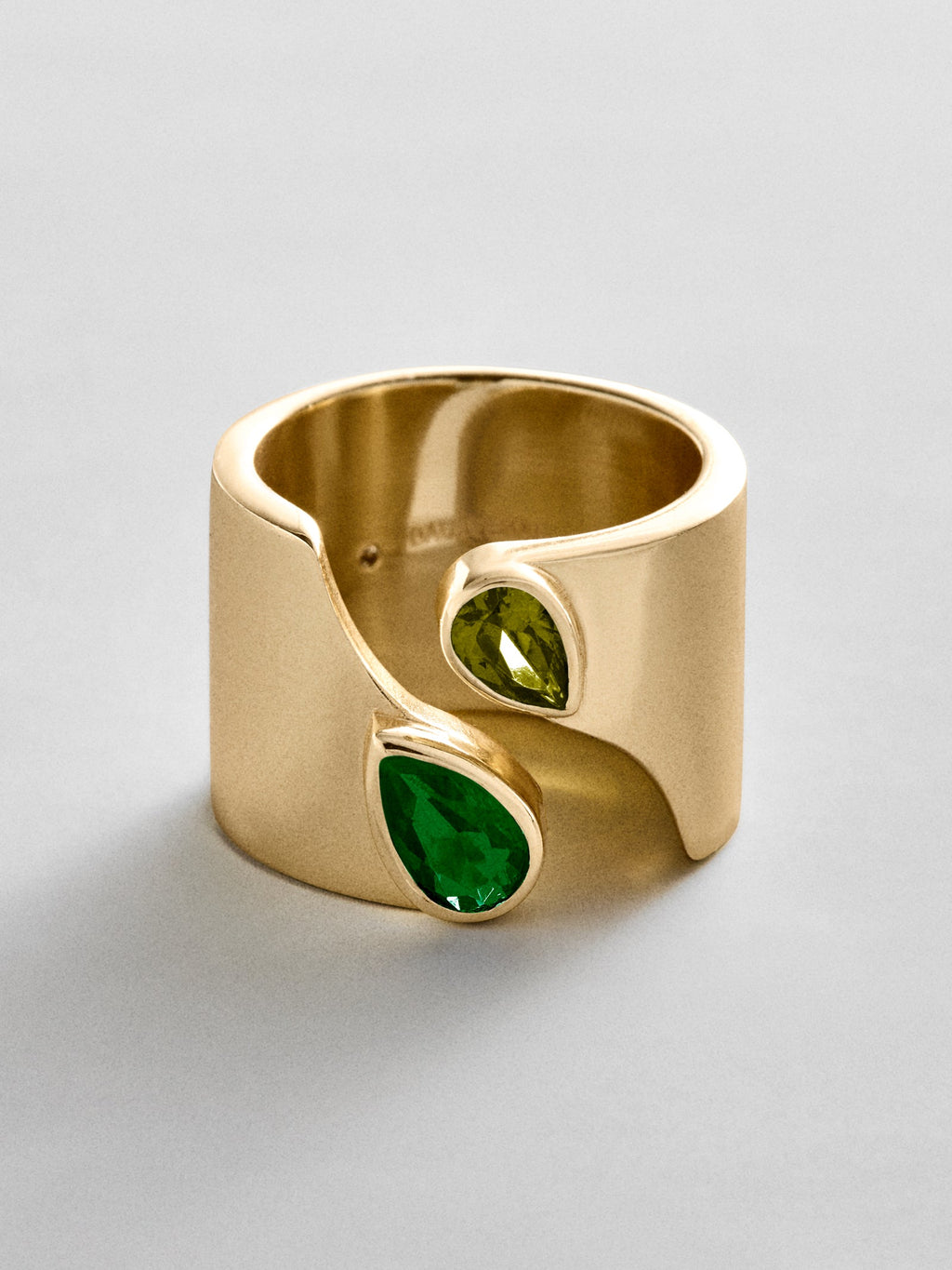 Open Band Custom Birthstone Ring  - Gold
