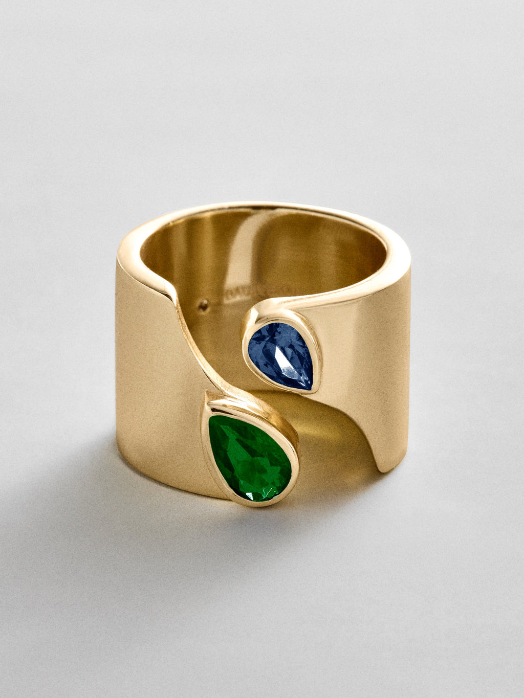 Open Band Custom Birthstone Ring  - Gold