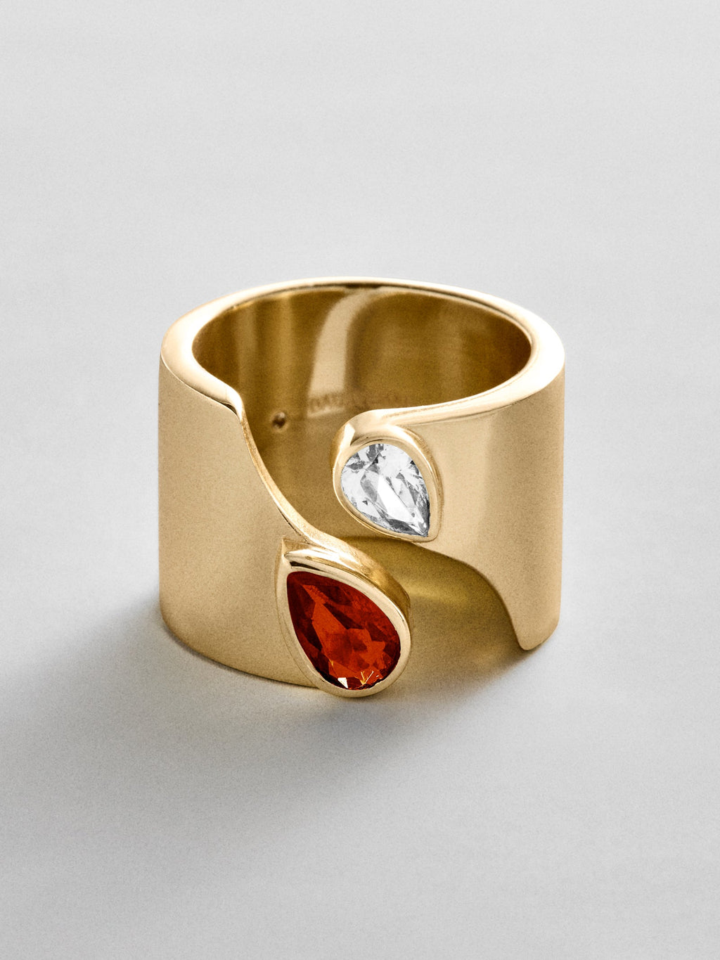 Open Band Custom Birthstone Ring  - Gold