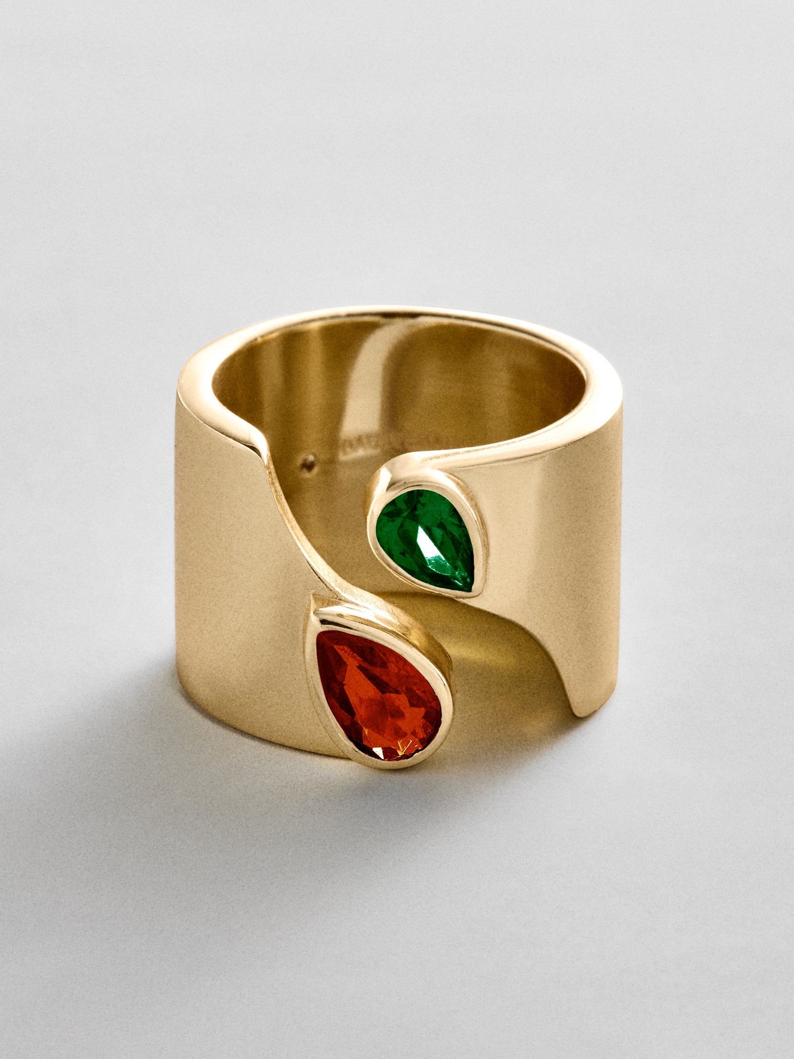 Open Band Custom Birthstone Ring  - Gold