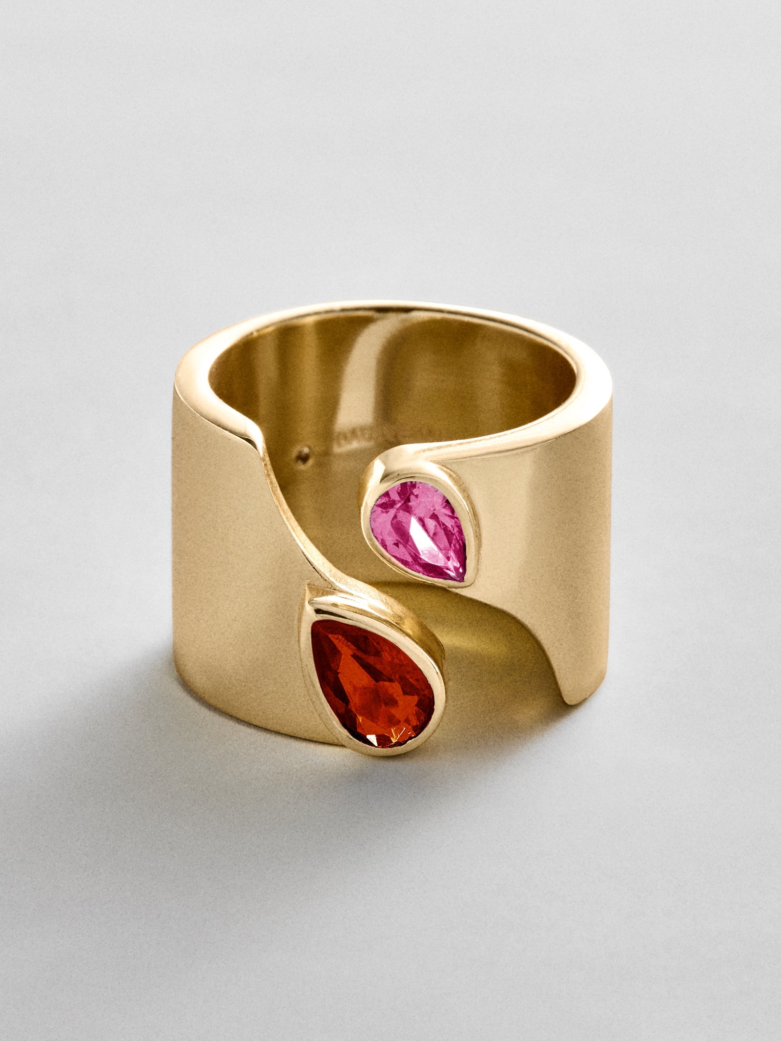 Open Band Custom Birthstone Ring  - Gold