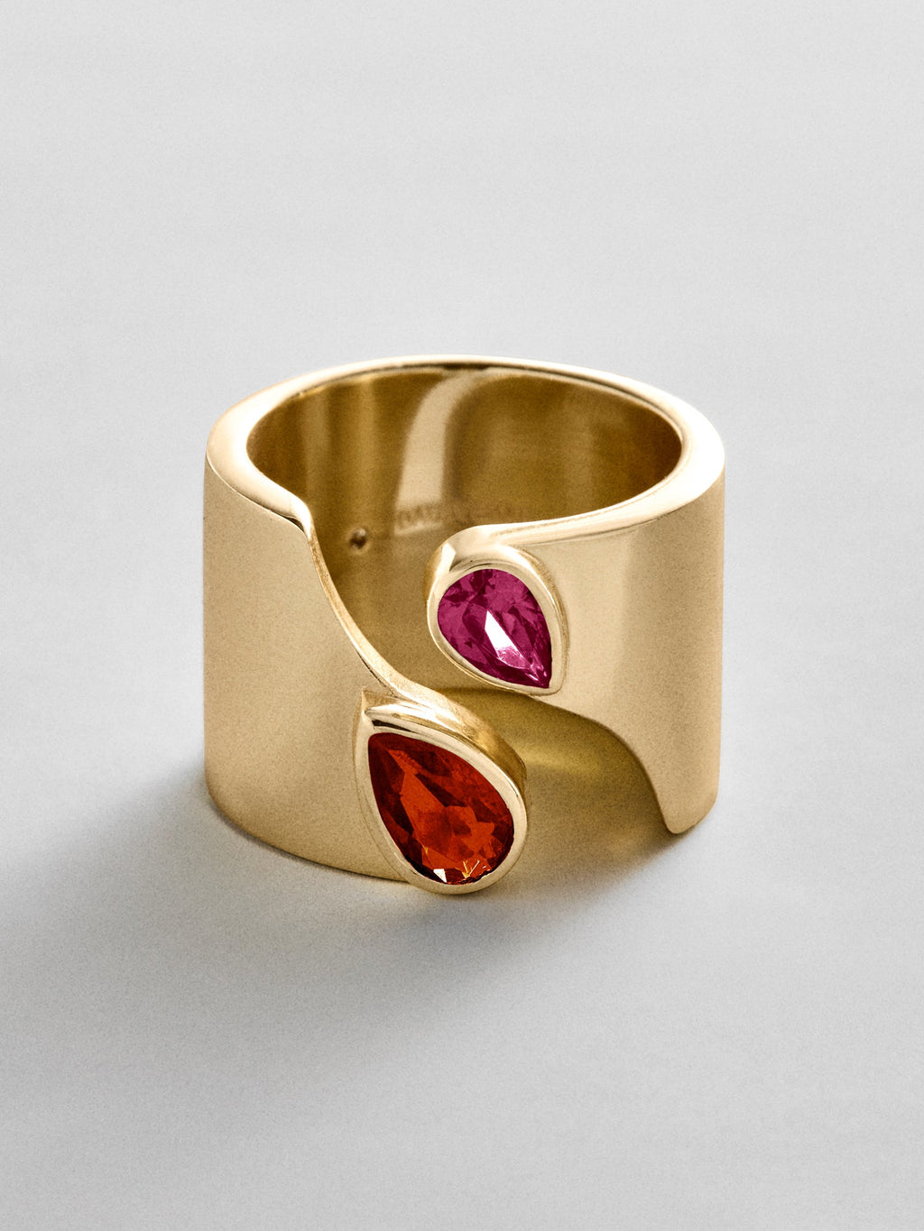 Open Band Custom Birthstone Ring  - Gold