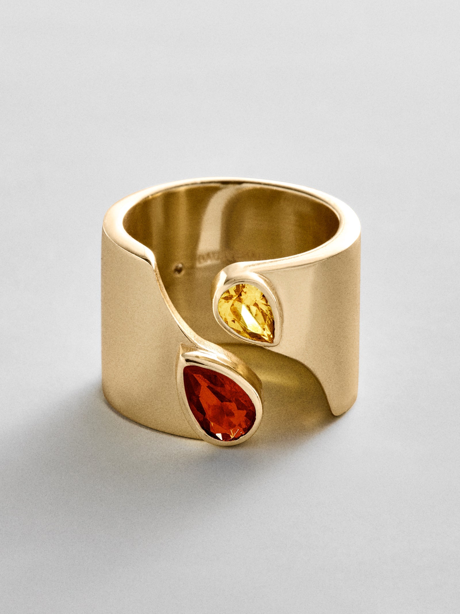Open Band Custom Birthstone Ring  - Gold
