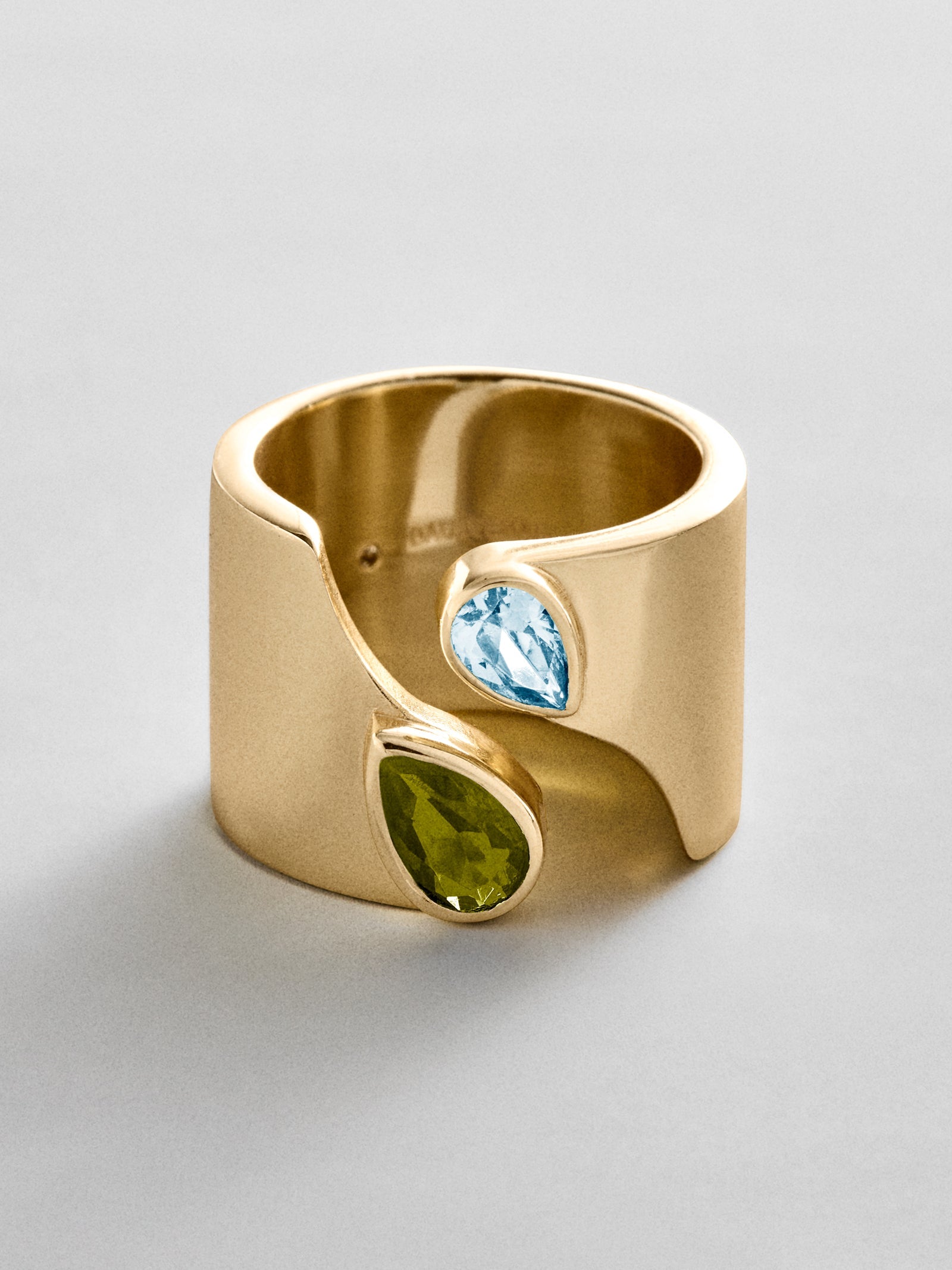 Open Band Custom Birthstone Ring  - Gold