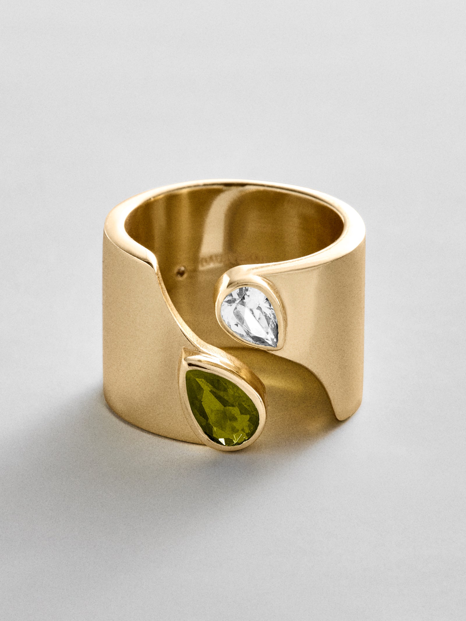 Open Band Custom Birthstone Ring  - Gold