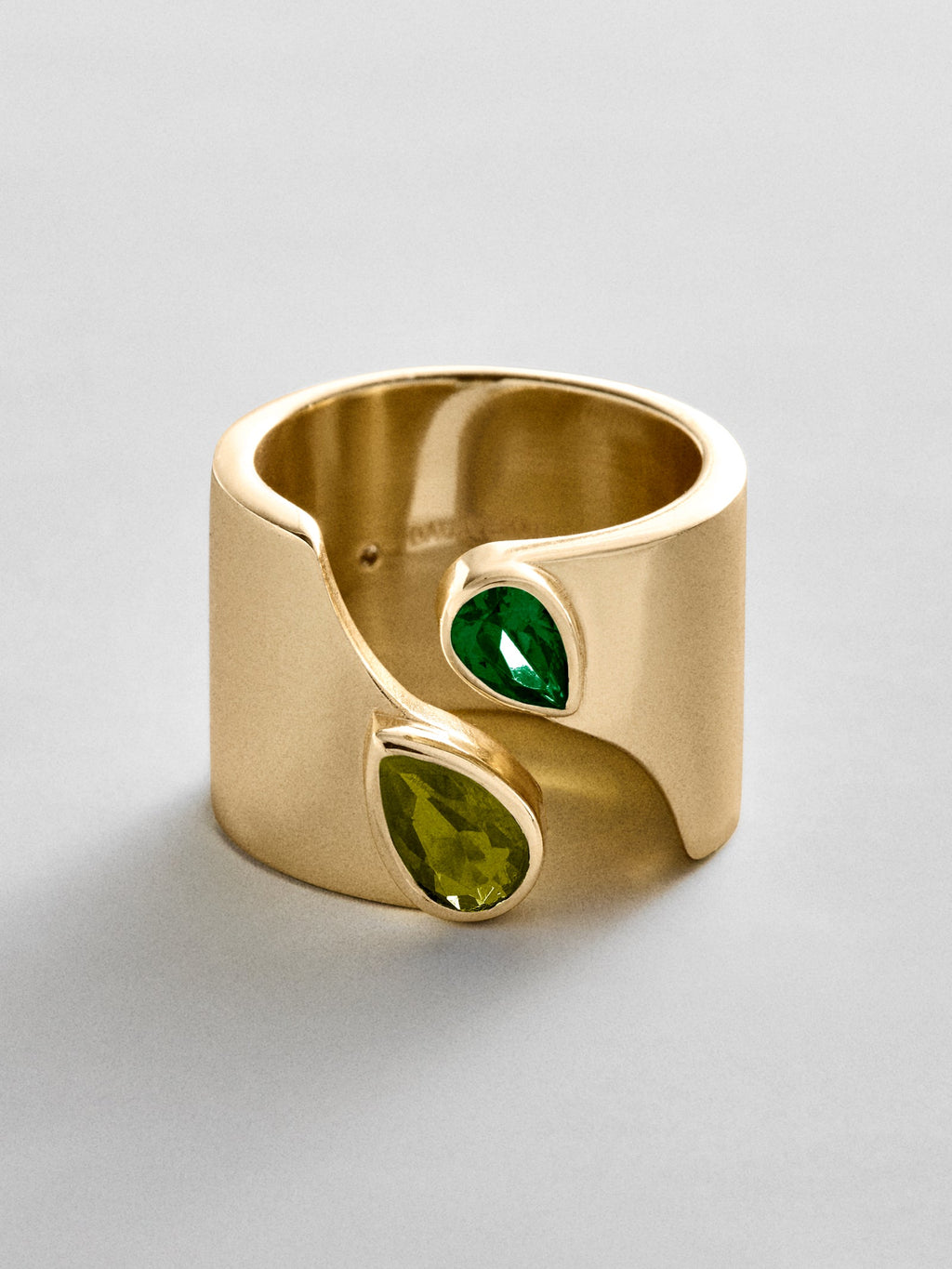 Open Band Custom Birthstone Ring  - Gold