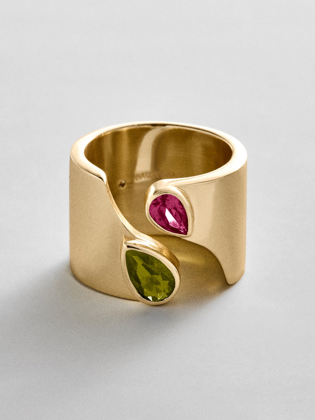 Open Band Custom Birthstone Ring  - Gold
