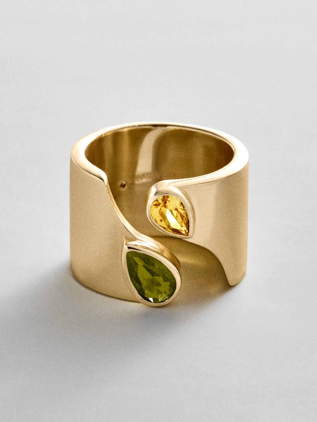 Open Band Custom Birthstone Ring  - Gold