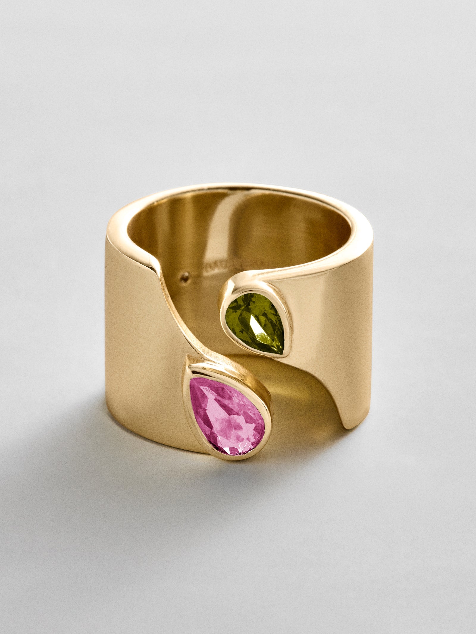 Open Band Custom Birthstone Ring  - Gold