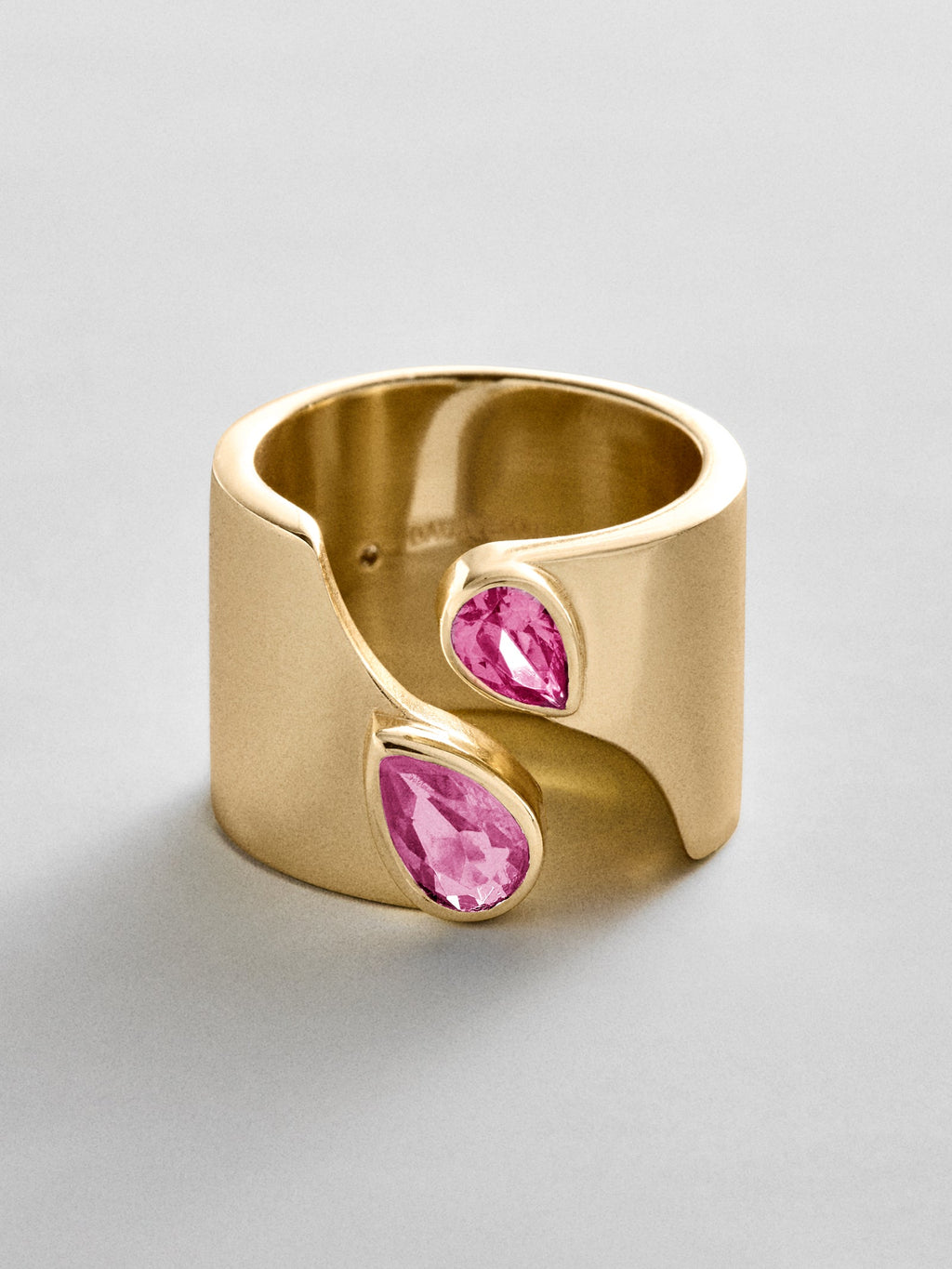 Open Band Custom Birthstone Ring  - Gold